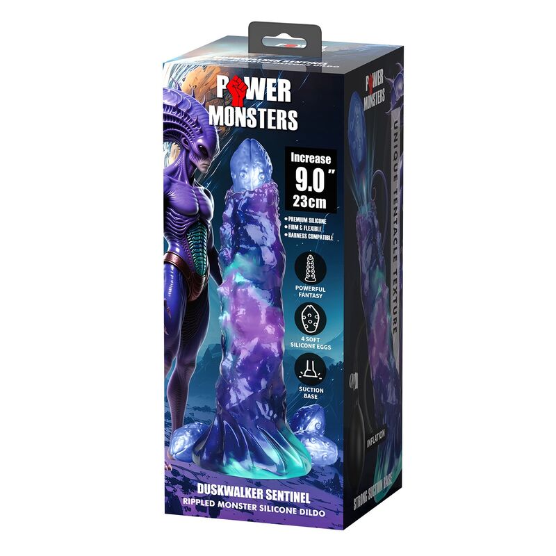 POWER MONSTERS - DUSKWALKER SENTINEL DREIFARBIGER AUFBLASBARER FANTASY-SILIKONDILDO 23 CM Ø 5 CM