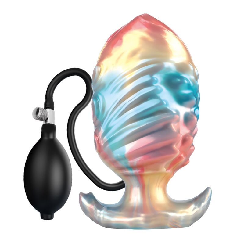 POWER MONSTERS – EBON LEVIATHAN DREIFARBIGER AUFBLASBARER FANTASIE-ANALPLUG 18 CM