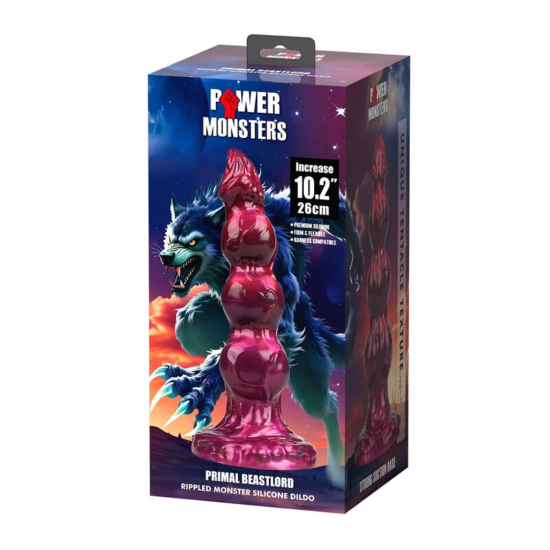 POWER MONSTERS - PRIMAL BEASTLORD PINK TRANSLUCENT FANTASY SILIKONDILDO 26 CM Ø 5 CM