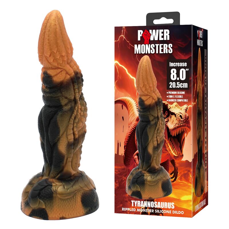POWER MONSTERS - TYRANNOSAURUS BICOLOR FANTASY SILIKONDILDO 20,5 CM Ø 5 CM