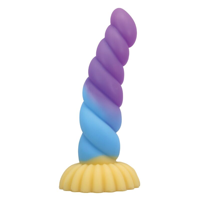 POWER MONSTERS - EINHORN DREIFARBIGER FANTASIE-SILIKONDILDO 22 CM Ø 5 CM