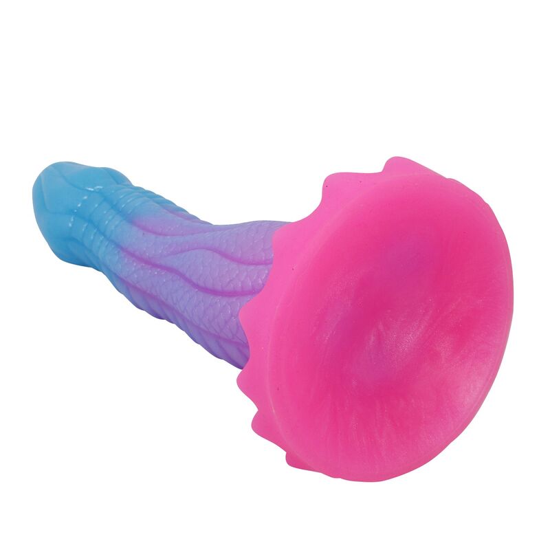 POWER MONSTERS - VOID PYTHON FANTASY DILDO MIT SAUGNAPF 20,5 CM Ø 5,2 CM BLAU, LILA &amp; PINK