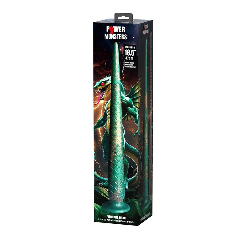 POWER MONSTERS - WILDWYRM TAIL BICOLOR FANTASY SILIKONDILDO 47 CM Ø 4 CM