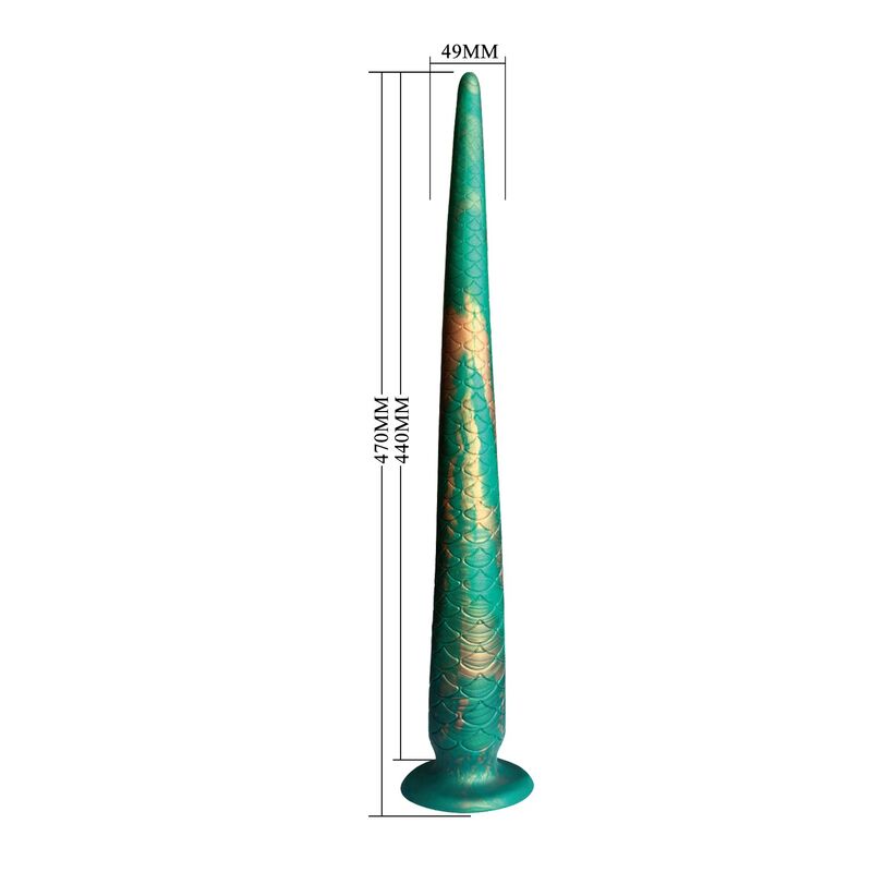 POWER MONSTERS - WILDWYRM TAIL BICOLOR FANTASY SILIKONDILDO 47 CM Ø 4 CM
