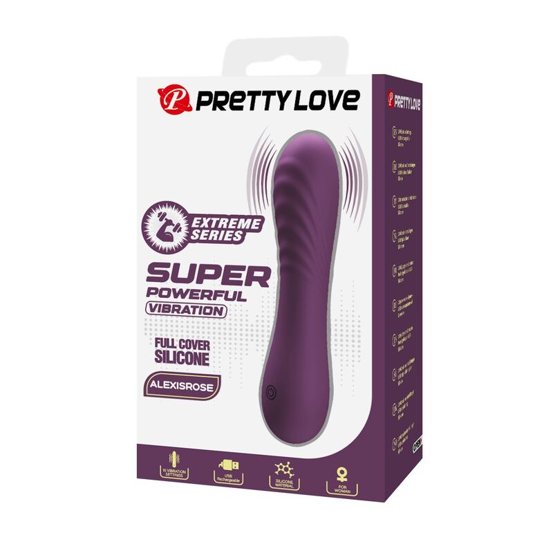 PRETTY LOVE - ALEXISROSE WIEDERAUFLADBARER VIBRATOR MIT 10 FUNKTIONEN, LILA