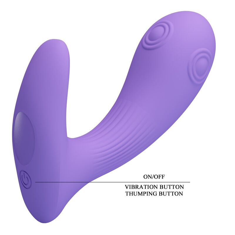 PRETTY LOVE - ANDROMEDA WIEDERAUFLADBARER DOPPELSTIMULATIONSVIBRATOR LILA