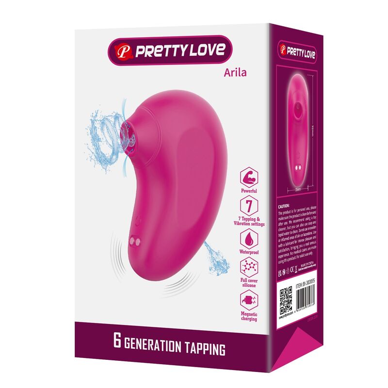 PRETTY LOVE - ARILA WIEDERAUFLADBARER KLITORIS-SAUGSTIMULATOR MIT VIBRATION PINK