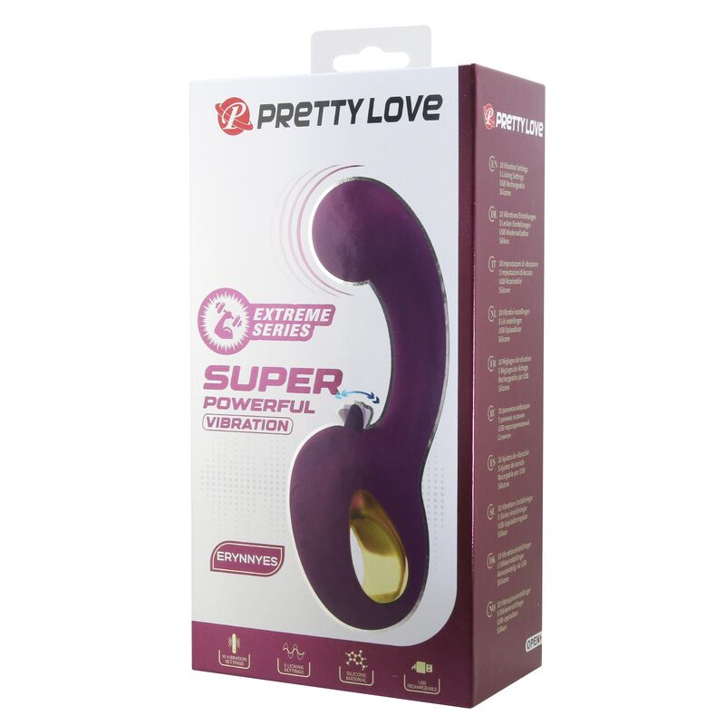 PRETTY LOVE - BRYNNLEE WIEDERAUFLADBARER VIBRATOR MIT ORALSTIMULATOR, 10 VIBRATIONSMÖGLICHKEITEN & 5 LECKFUNKTIONEN, LILA