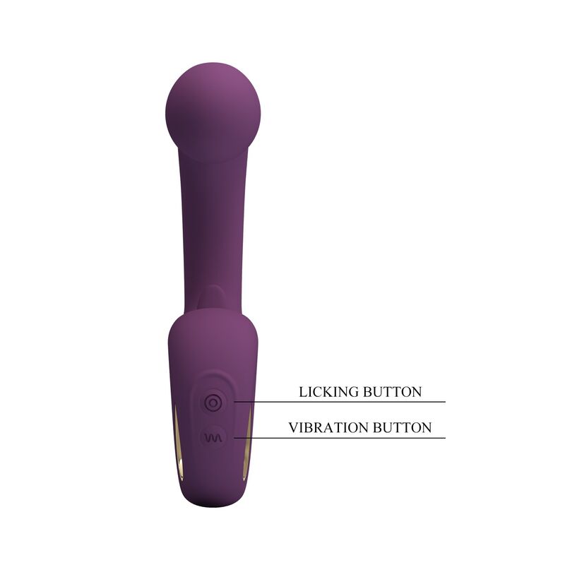 PRETTY LOVE - BRYNNLEE WIEDERAUFLADBARER VIBRATOR MIT ORALSTIMULATOR, 10 VIBRATIONSMÖGLICHKEITEN & 5 LECKFUNKTIONEN, LILA