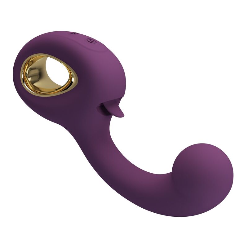 PRETTY LOVE - BRYNNLEE WIEDERAUFLADBARER VIBRATOR MIT ORALSTIMULATOR, 10 VIBRATIONSMÖGLICHKEITEN & 5 LECKFUNKTIONEN, LILA