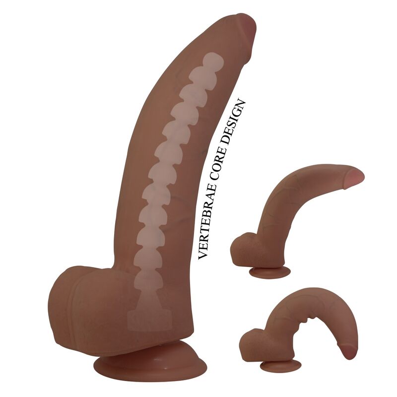 PRETTY LOVE - CUTHBERT REALISTISCHER FLEXIBLER DILDO 20 CM Ø 5 CM TPE BRAUN