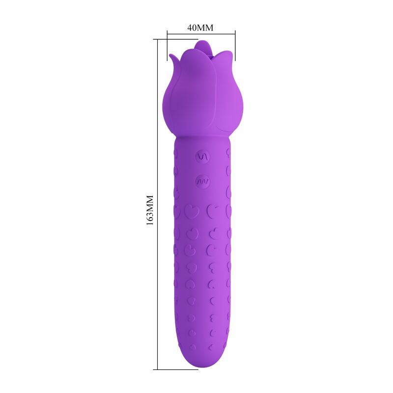PRETTY LOVE - DANNELL WIEDERAUFLADBARER ORALSTIMULATOR UND KLITORISATIV-VIBRATOR LILA