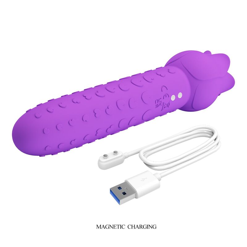 PRETTY LOVE - DANNELL WIEDERAUFLADBARER ORALSTIMULATOR UND KLITORISATIV-VIBRATOR LILA