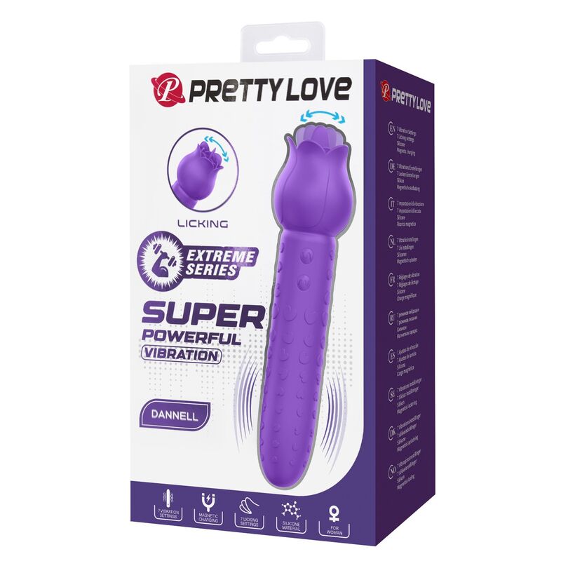 PRETTY LOVE - DANNELL WIEDERAUFLADBARER ORALSTIMULATOR UND KLITORISATIV-VIBRATOR LILA