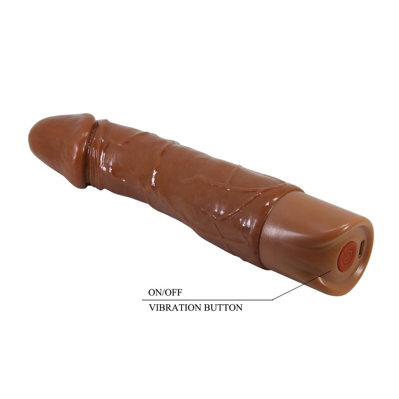 PRETTY LOVE - DONALD REALISTISCHER VIBRATOR 19,5 CM Ø 4 CM BRAUN