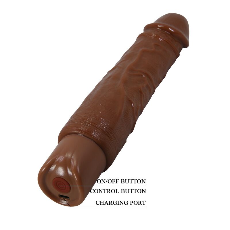 PRETTY LOVE - DUKE REALISTISCHER VIBRATOR 23,5 CM Ø 4,8 CM BRAUN