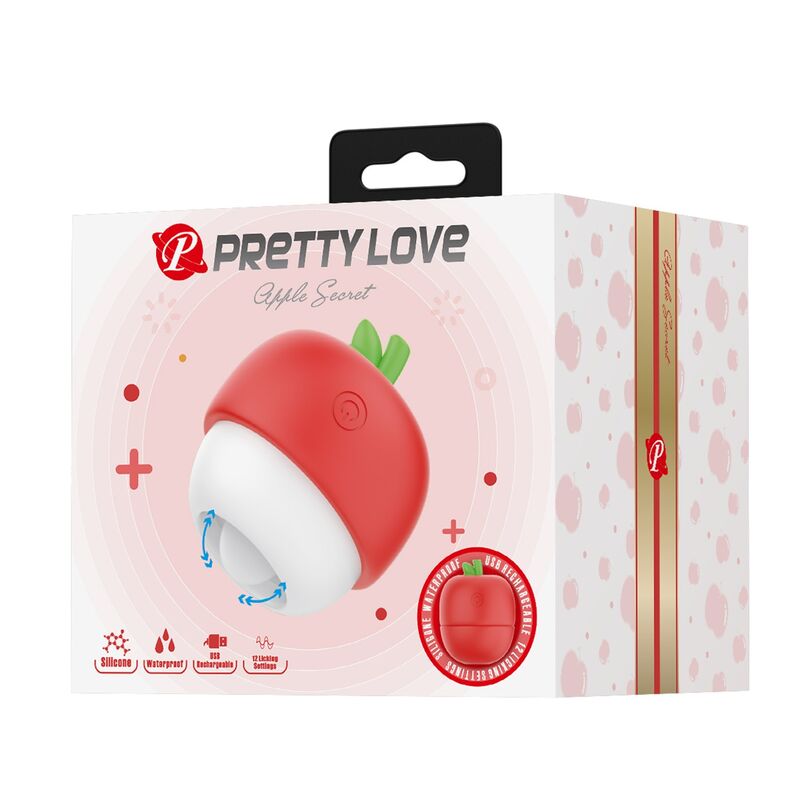 PRETTY LOVE – WIEDERAUFLADBARER KLITORALSTIMULATOR MIT ZUNGENEFFEKT ROT