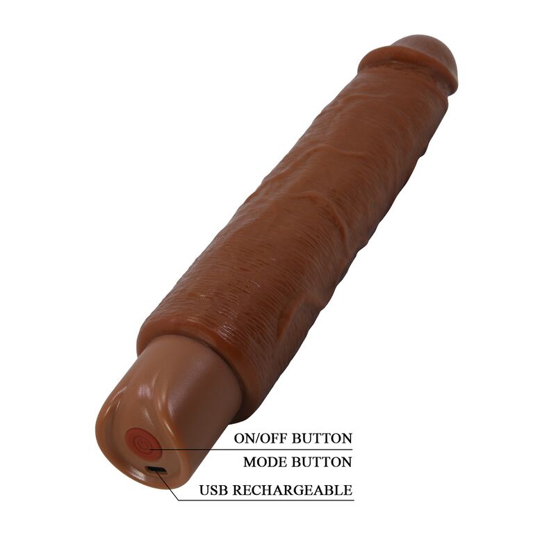 PRETTY LOVE - GAVIN REALISTISCHER VIBRATOR 25 CM Ø 5 CM BRAUN