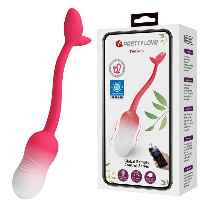 PRETTY LOVE – PULSIERENDES VIBRATIONS-EI MIT APP-STEUERUNG, 12 FUNKTIONEN, USB-AUFLADBAR, PINK