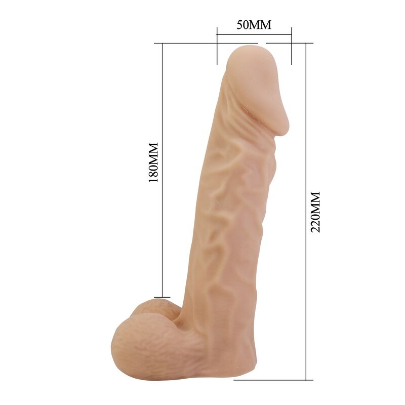 PRETTY LOVE - JOLYON HARNESS MIT FLEXIBLES DILDO 22 CM Ø 4,8 CM NATÜRLICH