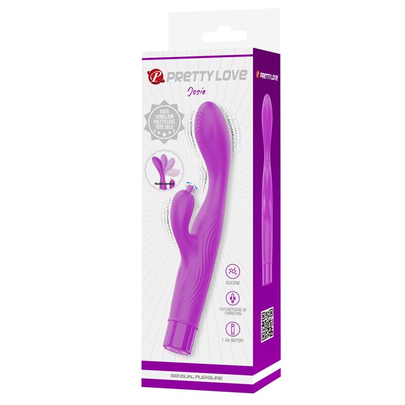 PRETTY LOVE - JENE DOPPEL-STIMULATIONS-VIBRATOR FÜR G-PUNKT UND KLITORIS, LILA