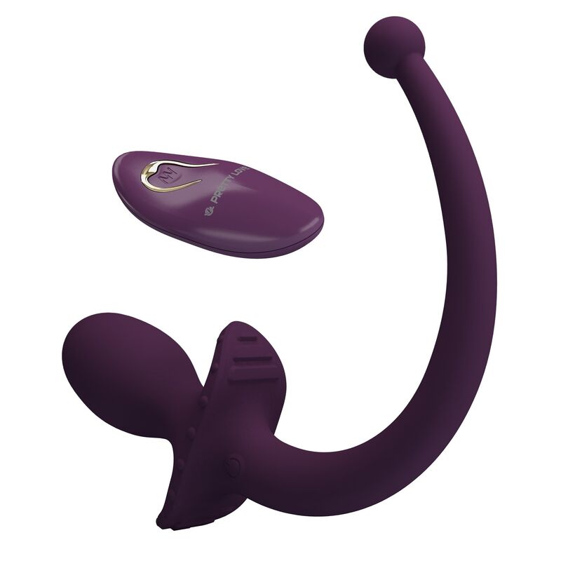 PRETTY LOVE - LIOEA VIBRIERENDER ANALPLUG MIT SCHWANZ, 12 FUNKTIONEN, LILA FERNBEDIENUNG