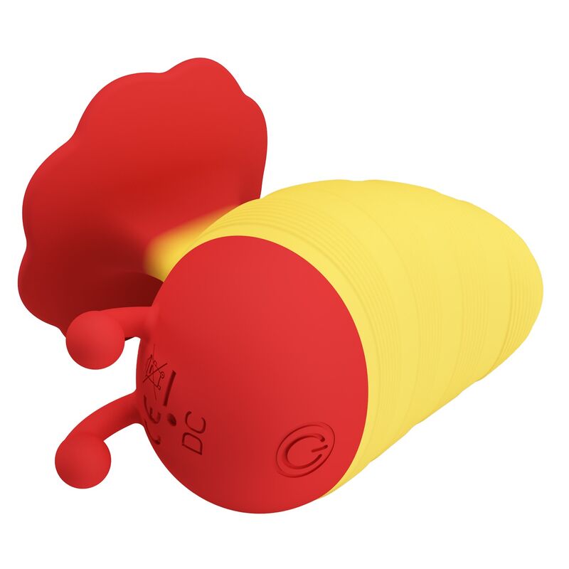 PRETTY LOVE - LITTLE BEE WIEDERAUFLADBARER KLITORALSTIMULATOR 7 MODI ROT/GELB