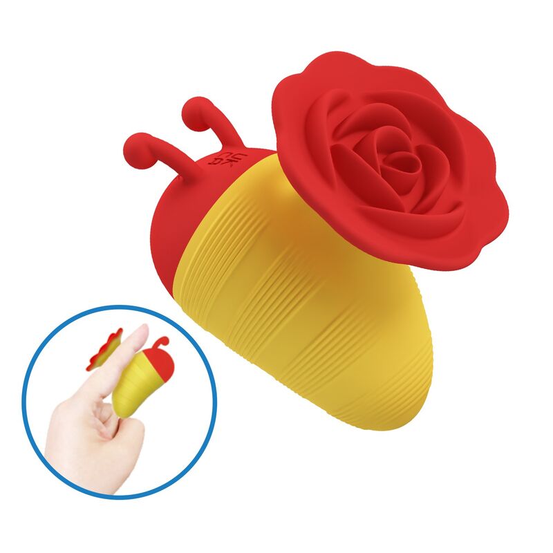 PRETTY LOVE - LITTLE BEE WIEDERAUFLADBARER KLITORALSTIMULATOR 7 MODI ROT/GELB