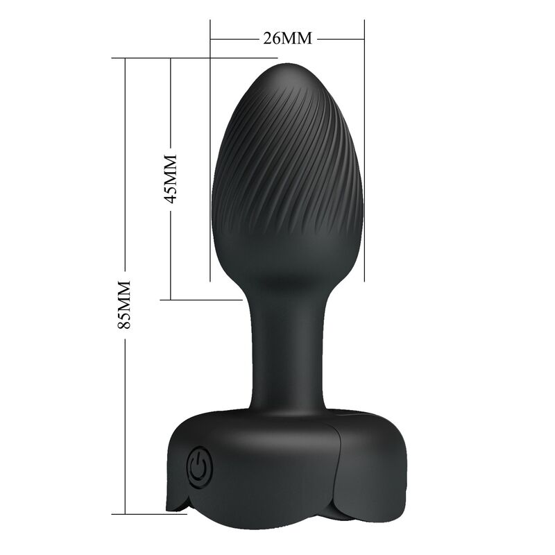 PRETTY LOVE – WIEDERAUFLADBARER VIBRATIONS-ANALPLUG MIT 10 MODI, SCHWARZ
