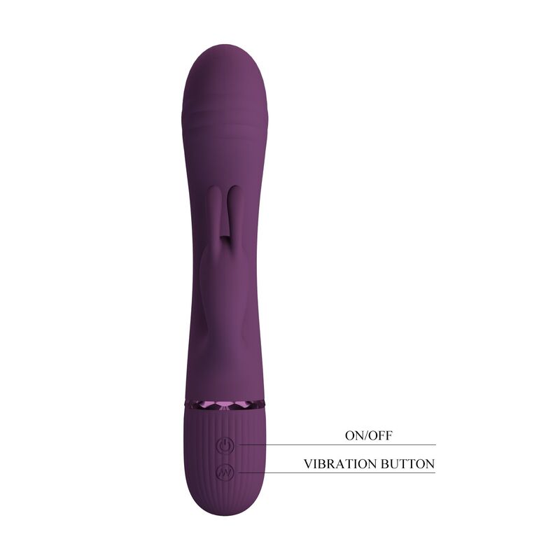 PRETTY LOVE - ROCCO WIEDERAUFLADBARER HASENVIBRATOR MIT 10 FUNKTIONEN, LILA