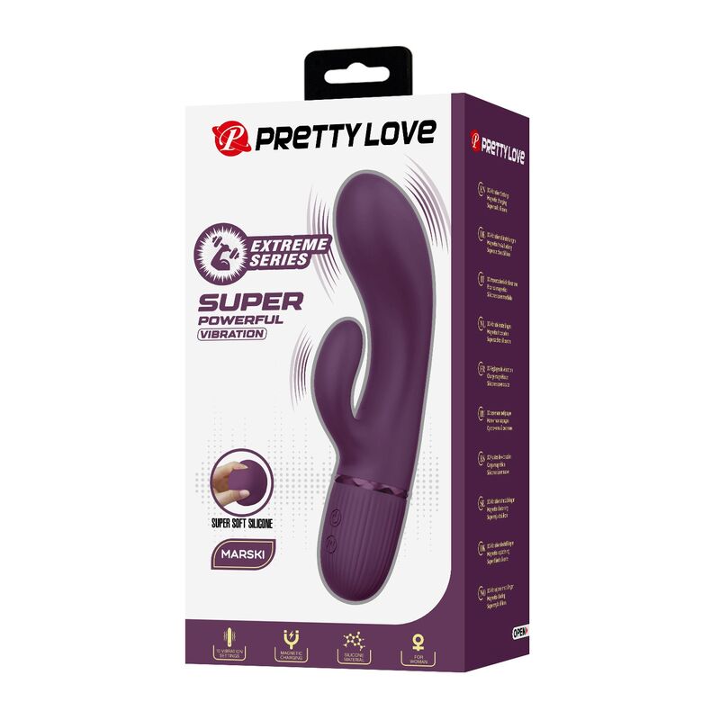 PRETTY LOVE - MARGIE WIEDERAUFLADBARER HASENVIBRATOR MIT 10 FUNKTIONEN, LILA