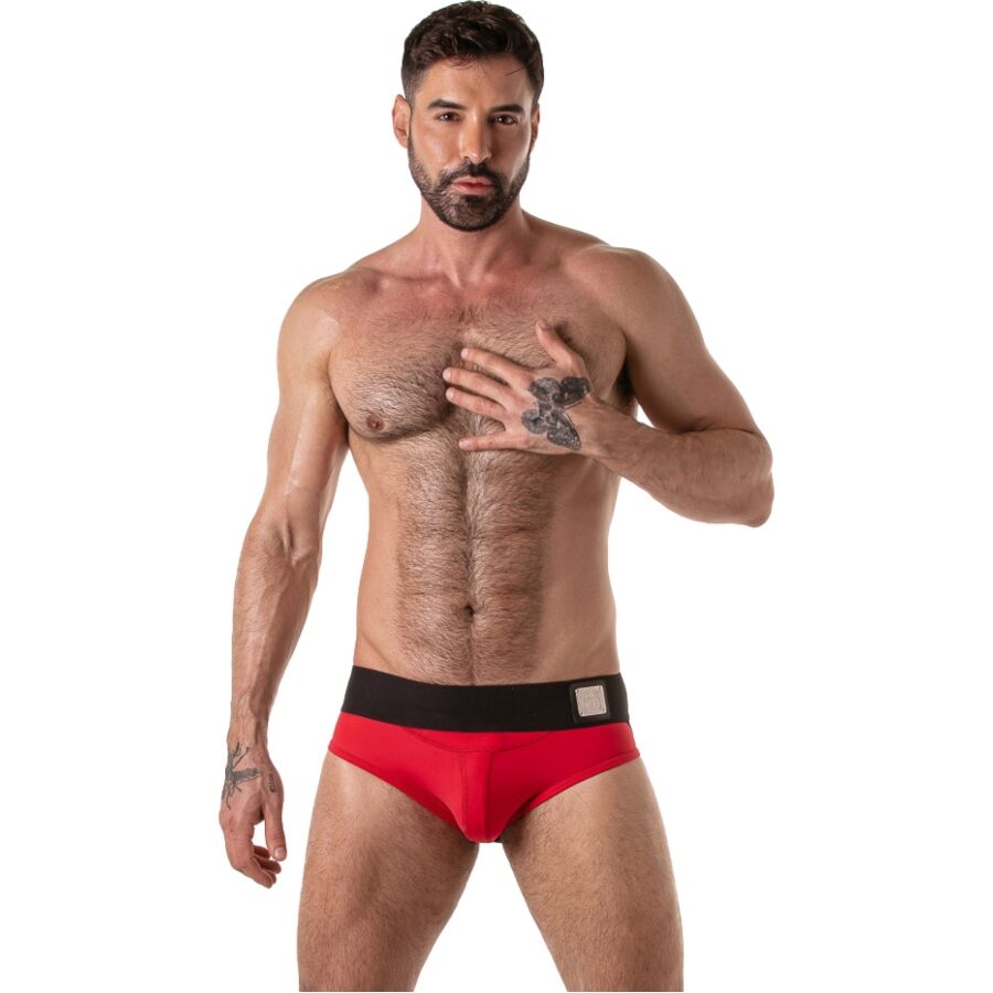 LOCKER GEAR - JOCKBRIEF MIT BREITEM BUND, ROT, S