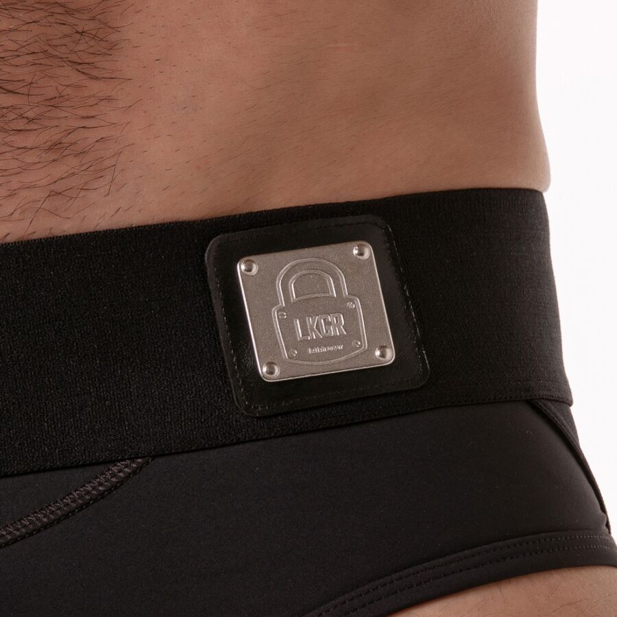 LOCKER GEAR - JOCKBRIEF MIT BREITEM BUND, SCHWARZ, S