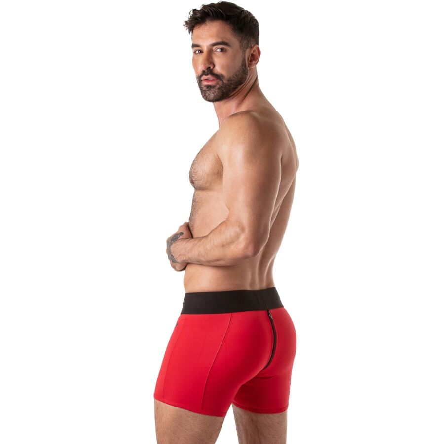 LOCKER GEAR - BREITBUND-HOSE, ROT, S