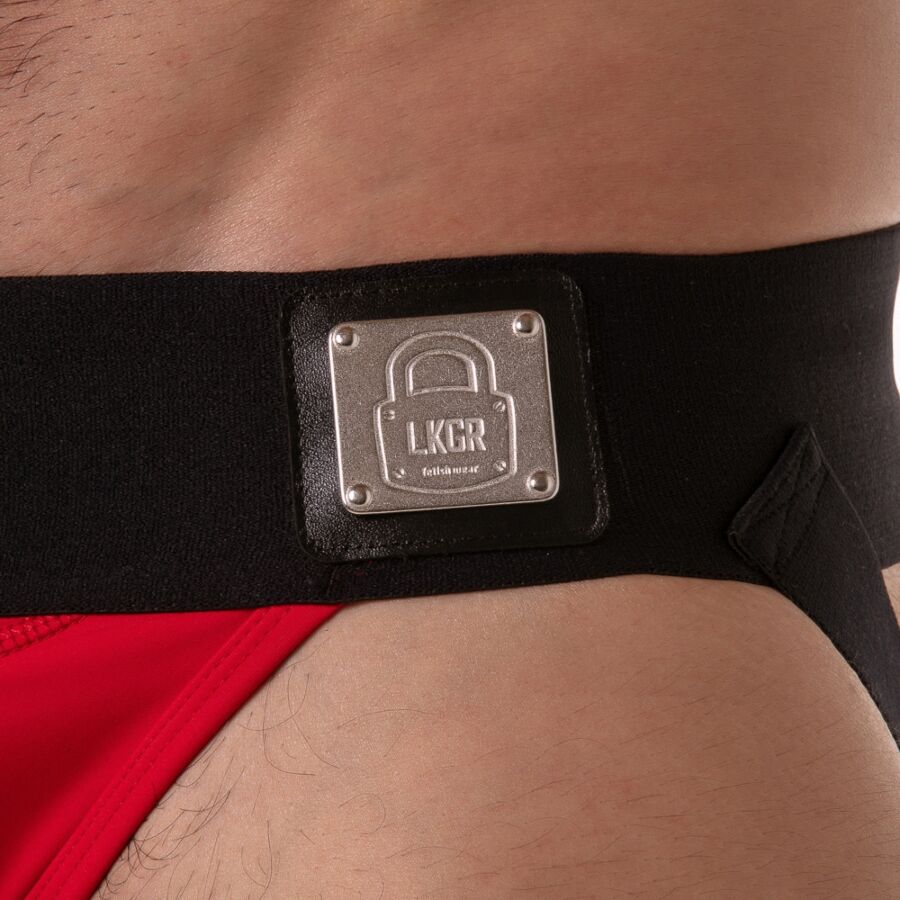 LOCKER GEAR - BREITER TAILBAND-JOCKSTRAP ROT M