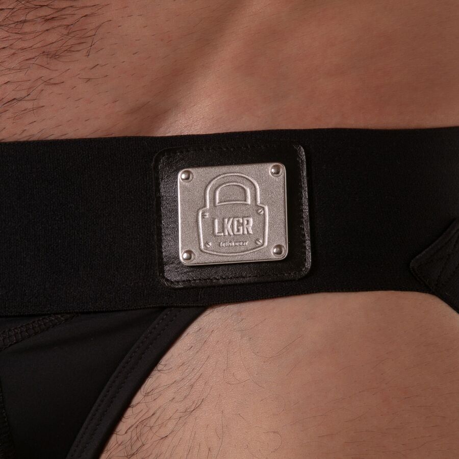 LOCKER GEAR - JOCKSTRAP MIT BREITEM BUND, SCHWARZ, XL