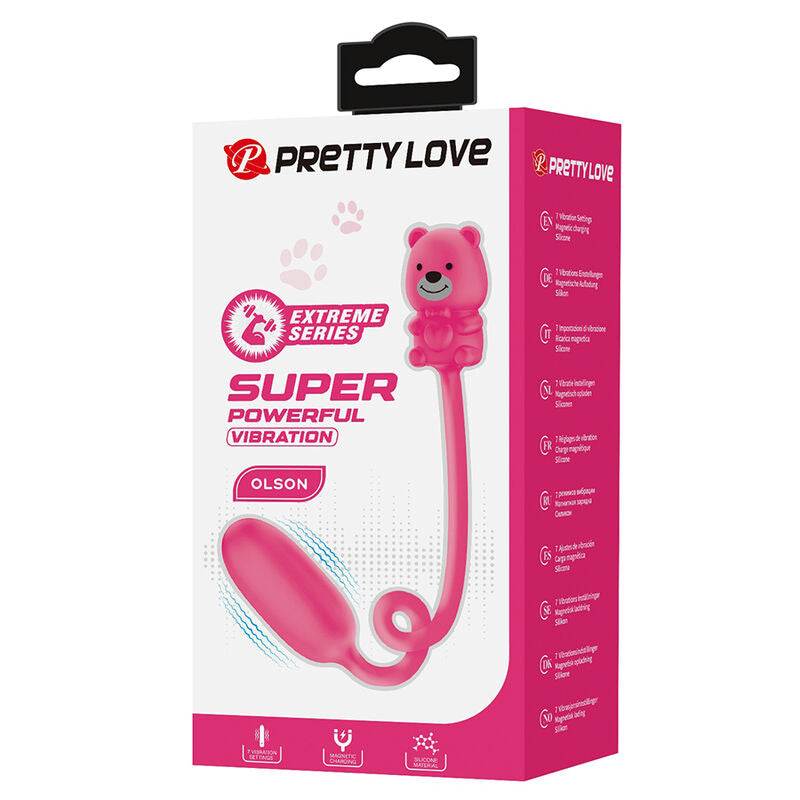 PRETTY LOVE - OLSON WIEDERAUFLADBARER BULLET-VIBRATOR MIT KABELFERNBEDIENUNG PINK