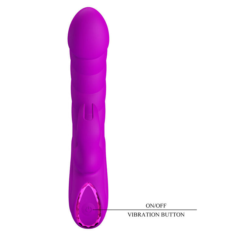 PRETTY LOVE - MONICA WIEDERAUFLADBARER DOPPEL-STIMULATIONSVIBRATOR FÜR G-PUNKT UND KLITORIS, LILA