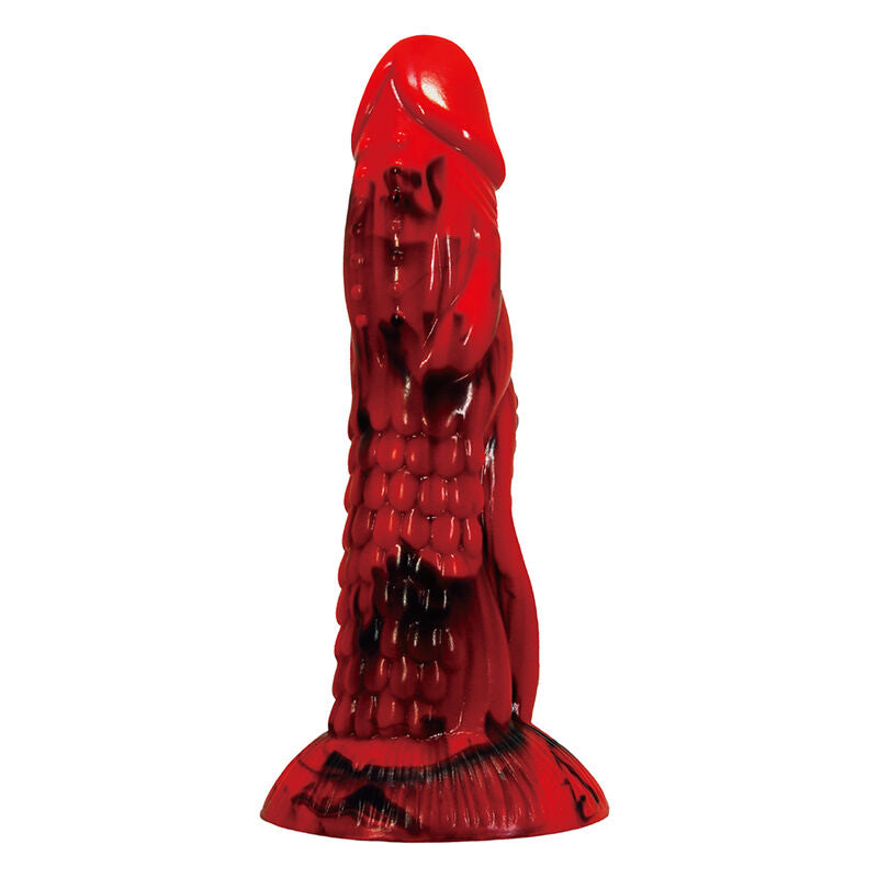 POWER MONSTERS - MINOTAUR FANTASY DILDO MIT SAUGAUFGANG 21 CM Ø 5 CM ROT &amp; SCHWARZ
