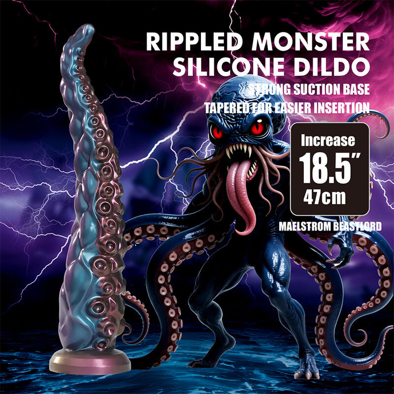 POWER MONSTERS - ABYSSAL TENTACLE TRICOLOR FANTASY SILIKONDILDO 46 CM Ø 7 CM