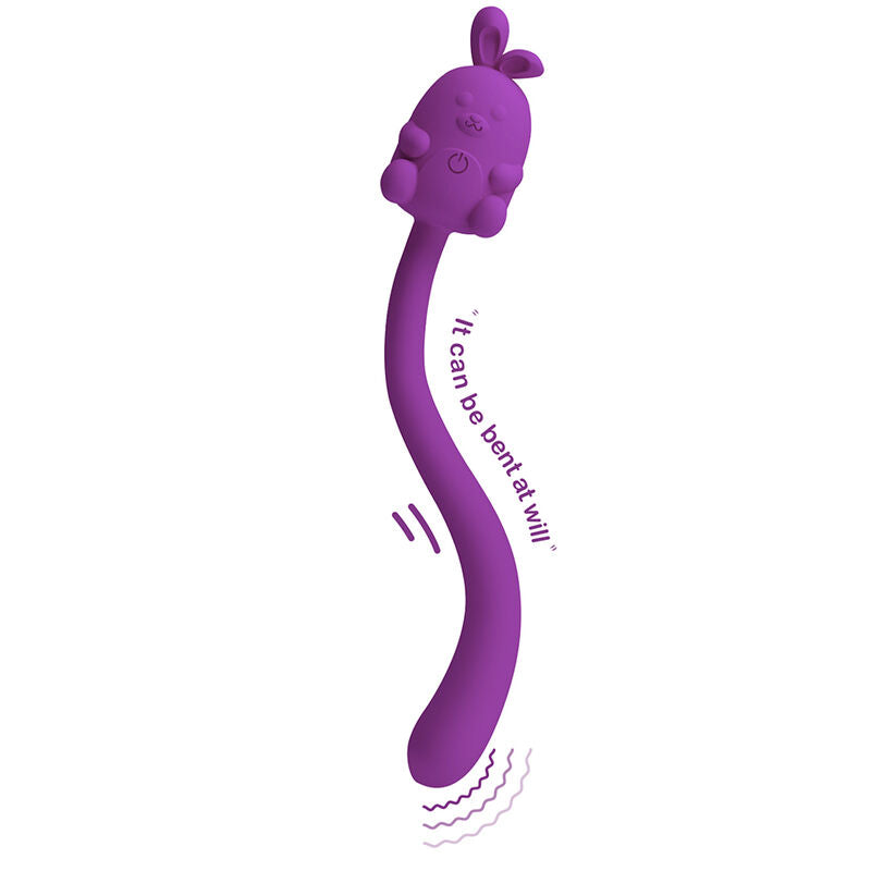 PRETTY LOVE – NIEDLICHER HASE-FLIRTSTIFT, FLEXIBLER VIBRATOR, USB-AUFLADBAR, LILA