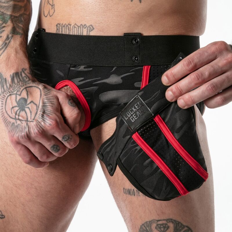 LOCKER GEAR – VOLLER MILITÄRISCHER ZUGANG, JOCKSTRAP, ROT, M