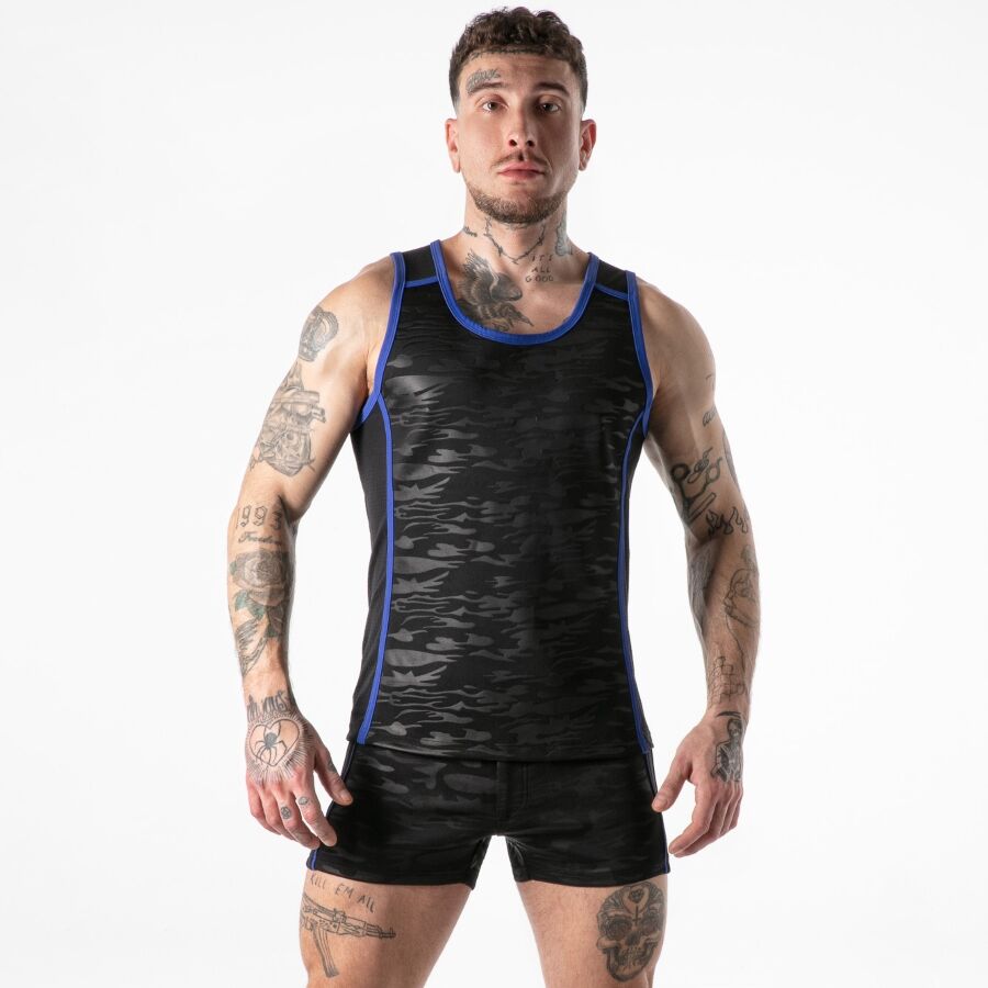 LOCKER GEAR - VOLLSTÄNDIGER MILITÄRZUGRIFF TANKTOP BLAU M