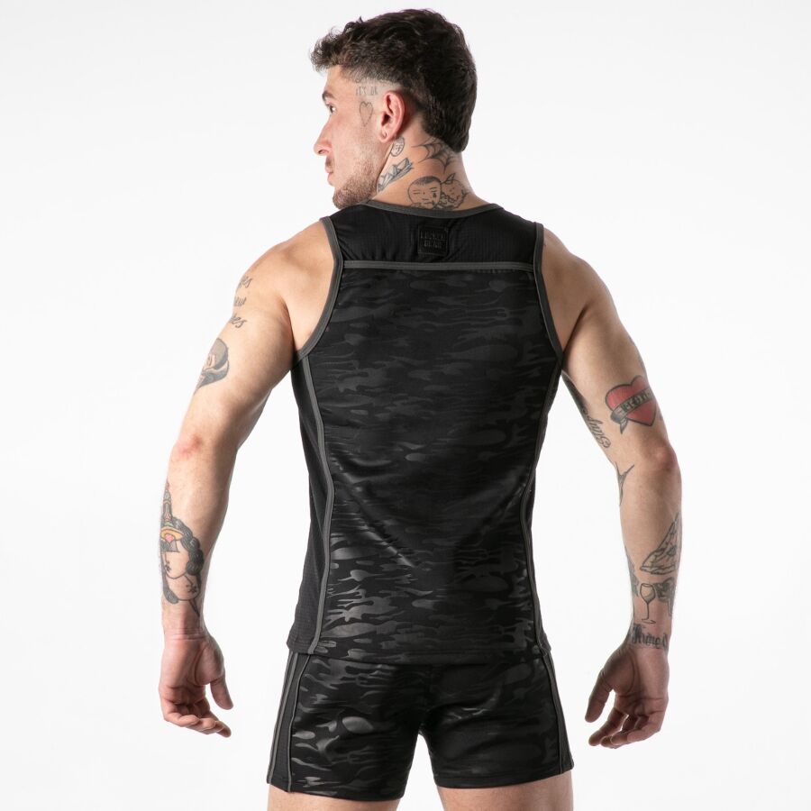 LOCKER GEAR - Tanktop mit vollem Militärzugang, schwarz, XL