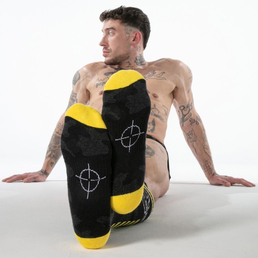 LOCKER GEAR - GELB, EINHEITSGRÖSSE - MILITÄRISCHE KNIEHOHE SOCKEN