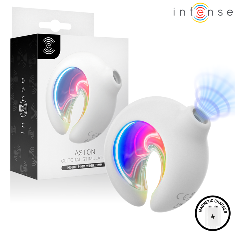 Intense – Aston USB-Aufladbarer Klitoralstimulator mit Saugfunktion und Vibration, Weiß