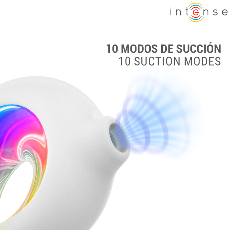Intense – Aston USB-Aufladbarer Klitoralstimulator mit Saugfunktion und Vibration, Weiß