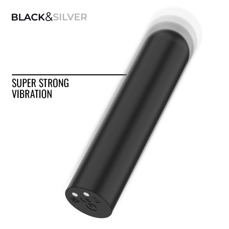 Black & Silver – Jacob USB-Aufladbarer Vibrationskugel Schwarz