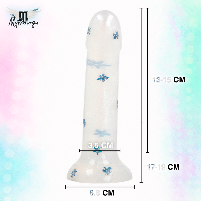 Mythology – Lyra 4 Silikondildo 17 cm Ø 3,6 cm Klarblüten