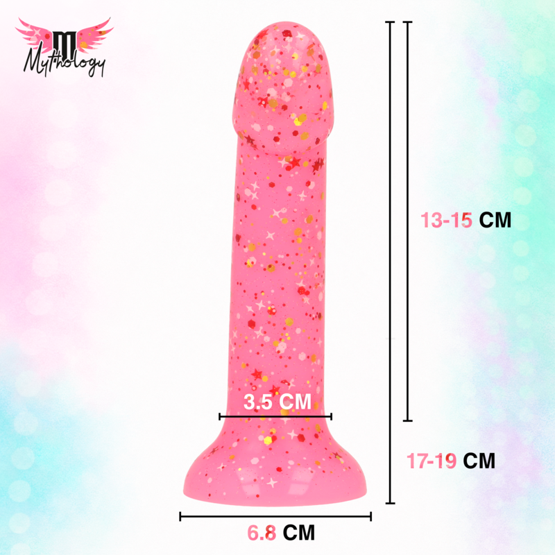 Mythology – Lyra 6 Silikondildo 17 cm Ø 3,6 cm Rosa Rot Gesprengt